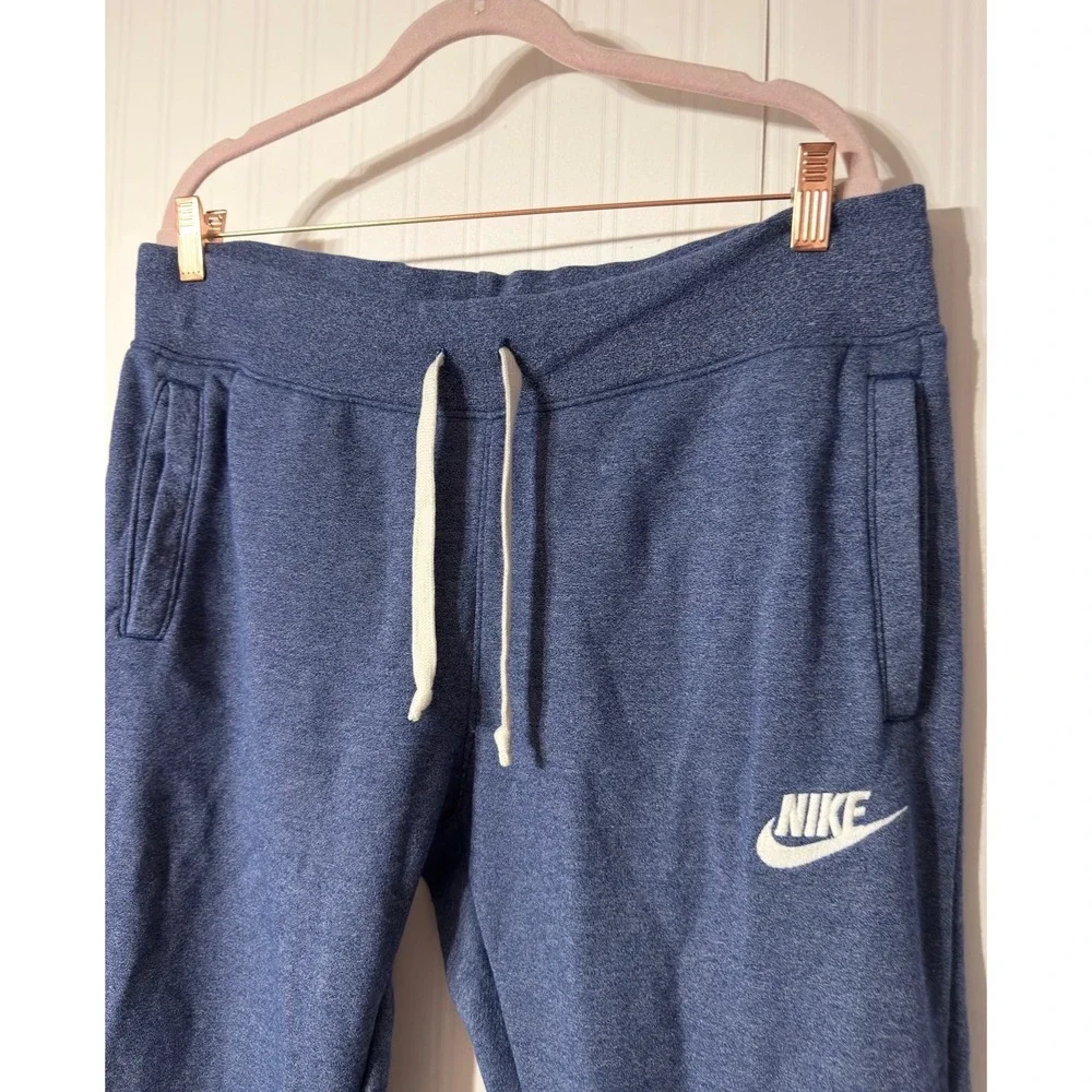 Nike Sportswear‎ Men Blue Heather Jogger Sweatpants Large Futura Logo Pocket